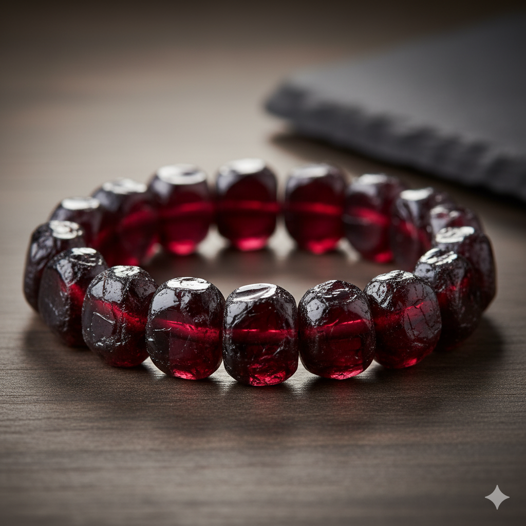 The Healing Properties of a Raw Garnet Bracelet