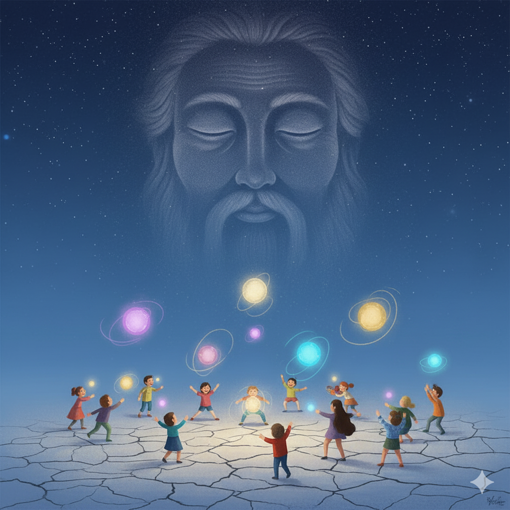 通靈的遊戲，世界的孩子的象徵圖像