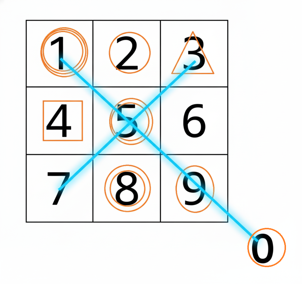 MSER Numerology 8 Major Lines