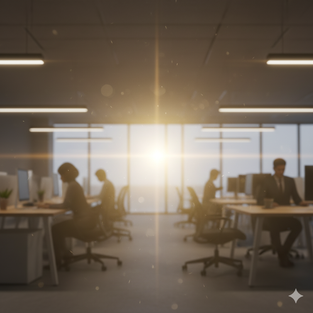 Transmitting blessing energy to a workspace