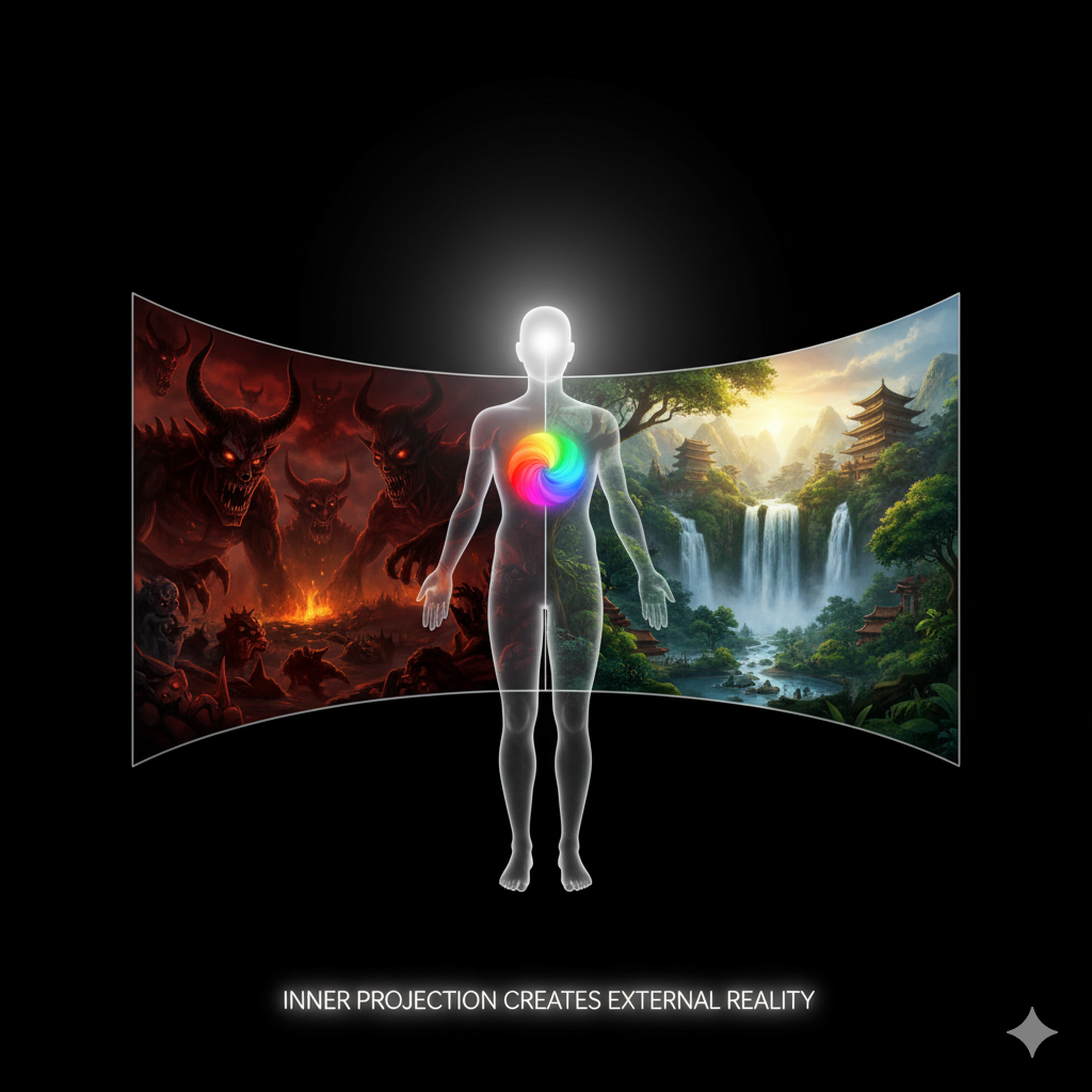 Abstract art of inner projection